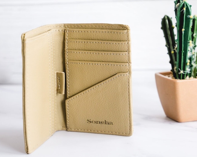 Vegan Cactus Leather Wallet, Luxury Wallet, Gift for her, Gift for him, Vegan Leather, Vegan Wallet, Vegan gift