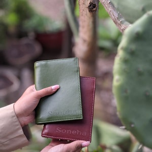 Porta passaporto regalo Cactus Leather Vegan RFID, sostenibile ed ecologico, passaporto a portafoglio Cover passaporto immagine 3