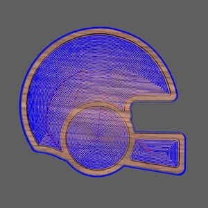 Bandeja de servicio de casco de fútbol - Archivos de descarga digital - Archivo STL 3D (.stl) y archivos vectoriales (Dxf, Svg, Eps, Pdf, Ai) para impresión CNC o 3D imagen 3