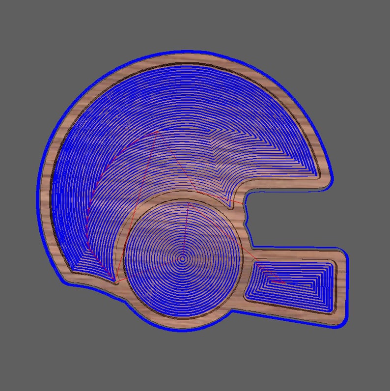 Bandeja de servicio de casco de fútbol - Archivos de descarga digital - Archivo STL 3D (.stl) y archivos vectoriales (Dxf, Svg, Eps, Pdf, Ai) para impresión CNC o 3D imagen 3
