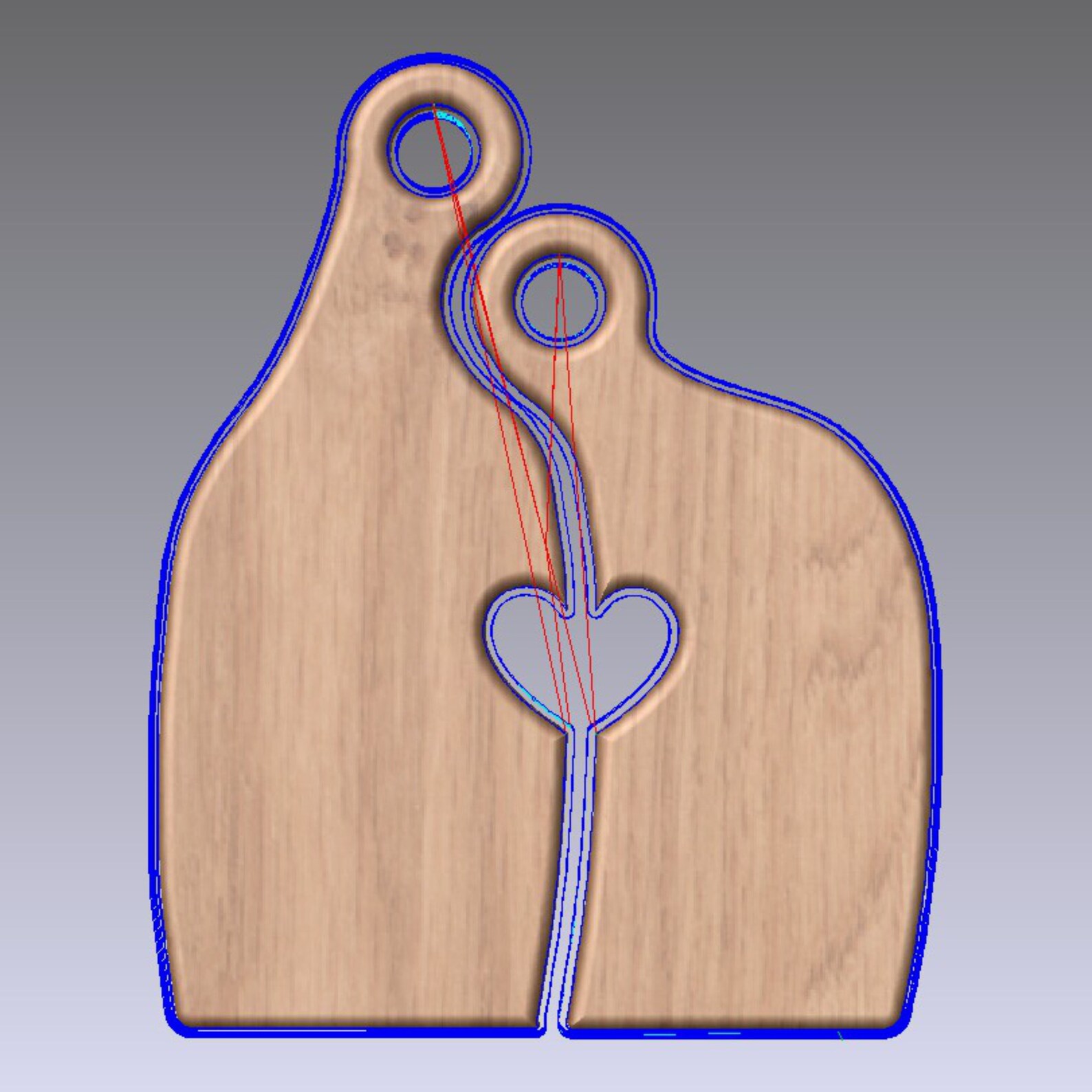 Nested Couples Cutting Board - Digital Download Files - CNC Vector ...