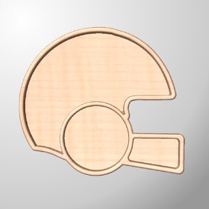Bandeja de servicio de casco de fútbol - Archivos de descarga digital - Archivo STL 3D (.stl) y archivos vectoriales (Dxf, Svg, Eps, Pdf, Ai) para impresión CNC o 3D imagen 2