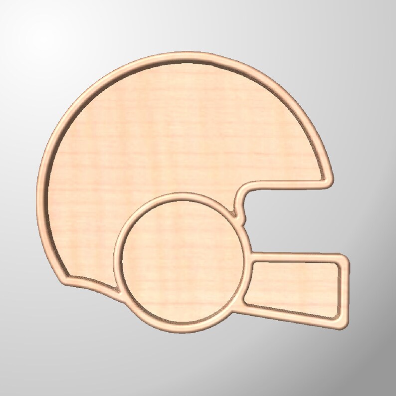 Bandeja de servicio de casco de fútbol - Archivos de descarga digital - Archivo STL 3D (.stl) y archivos vectoriales (Dxf, Svg, Eps, Pdf, Ai) para impresión CNC o 3D imagen 2