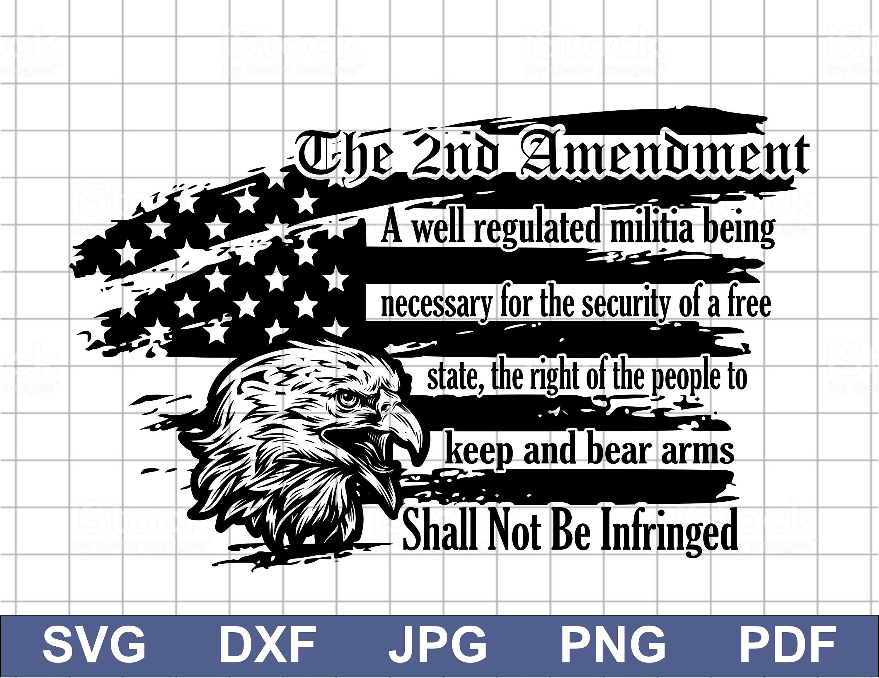 Second Amendment Eagle SVG. Distressed American Flag and a Proud Eagle