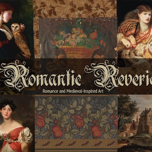 Romantische Reverie Junk Journal Paper Collection - middeleeuwse Digikit - Vintage printables - collages voor journaling en kunst - digitale download