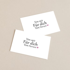 Für dich, von mir, von Herzen, Postkarte, Glückwunschkarte, Geschenk