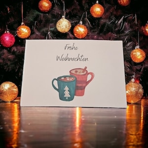 Weihnachtskarte Frohe Weihnachten - POSTKARTE - Weihnachten, Geschenk, Geschenke, Karte, Liebe, Freunde