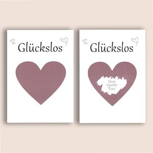Rubbelkarte mit eigenem Text, Liebe, Ehe, Verlobung, Familie, Postkarte, Rubbelkarte