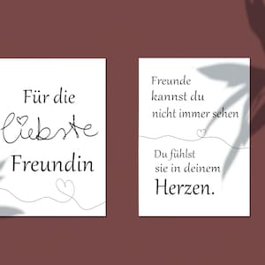Freunde Postkarte - Freundin, Freude, Liebe, Karte, Postkarten, Spaß, Geschenkidee