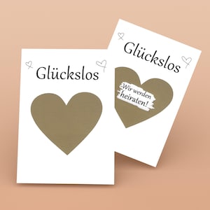Wir werden heiraten! - Liebe, Ehe, Freundschaft, Familie, Postkarte, Rubbelkarte