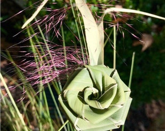 Sweetgrass Flower | Boho Boutonniere| Gullah Rose| Groomsmen|Groomsmen boutonniere| Wedding| Boutonniere| Palmetto Rose Boutonniere