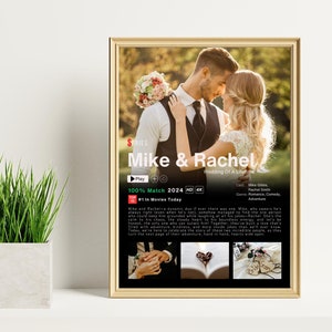 Custom Movie Poster, Personalized Movie poster, Valentines Day, Couple Gift, Anniversary Gift, Digital download, Film Poster Printable Art