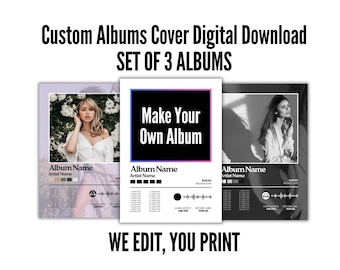Custom Album Cover Poster Print | Personalized Music Wall Art Gift | Choose Your Favorite Artist Digital Download