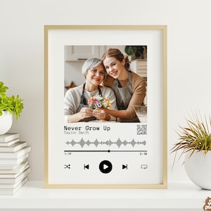 Stampa musicale Spotify personalizzata da parete, codice musicale da scaricare digitalmente, regalo personalizzato per la festa della mamma, stampa digitale "To My Mom"