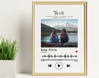 Personalised Best Friend Spotify Frame Print, Spotify Picture Frame Digital Download, Best Friend Print Custom, Anniversary Gift, Friendship