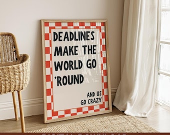 Funny Office Decor, Home Office Desk Art, Digital Download, Humorous Art Print, Cubicle Office Wall Art, Bold Quote Wall Art, Printable