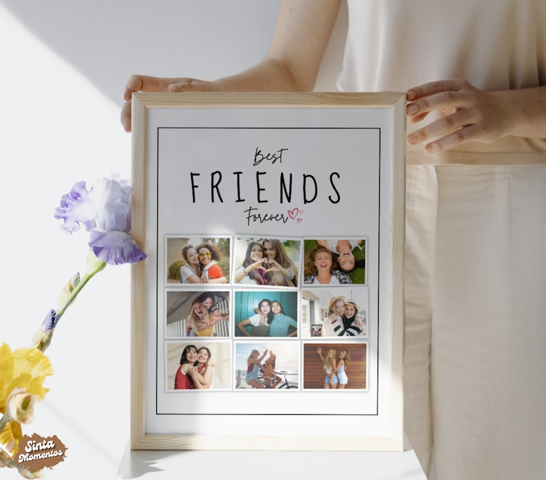 Custom Best Friend Collage Picture Frame Best Friend Etsy