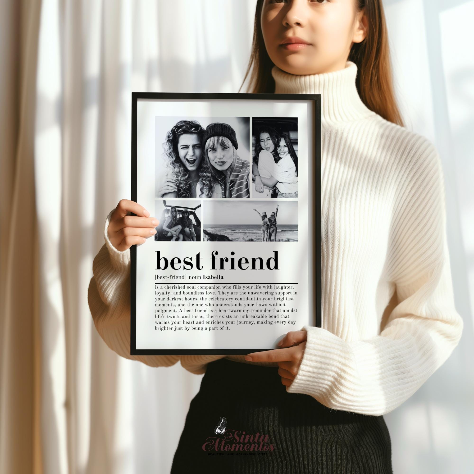 Custom Best Friend Photo Collage Best Friend Definition Print Gift for ...