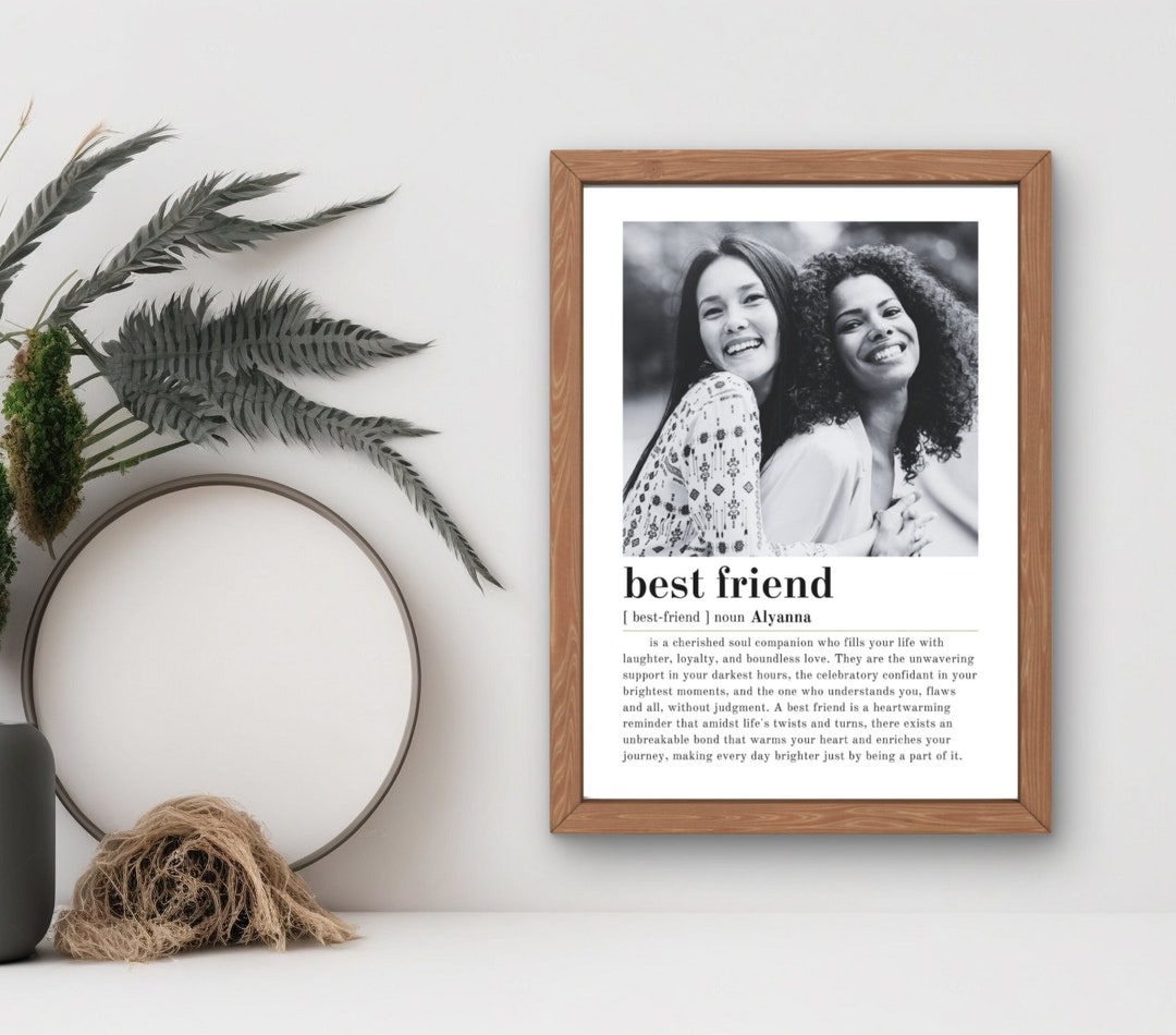 Personalized Best Friend Print Best Friend Definition Wall Etsy