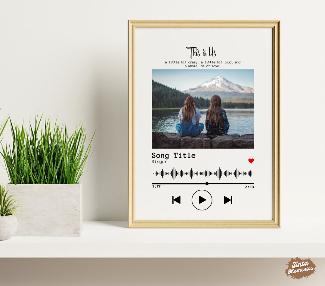 Personalised Best Friend Spotify Frame Print, Spotify Picture Frame