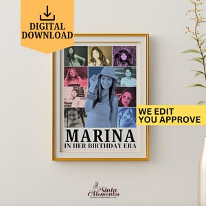 Custom Eras Yourself Poster, Gift For Her Birthday Era Themed Party, Printable Wall Art, Double Digit Era, Personalize Eras Tour Photo Print