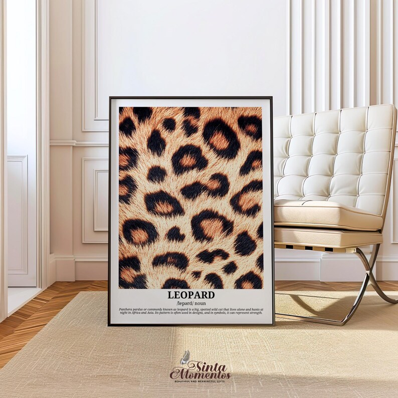 Leopard Print Preppy Room Decor Leopard Pattern Poster Printable Wall ...