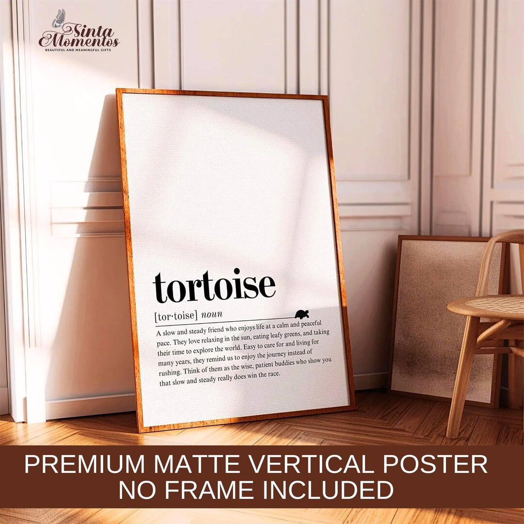 Tortoise Definition Print, Sea Turtle Wall Art, Reptile Poster Ship ...