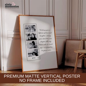 Custom Brother Wedding Gift Personalize Polaroid Photo Print Wedding Keepsake for Brother Poster Gift for The Groom From Sister Ship Unframe
