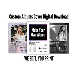 Custom Album Cover Posters, Album Cover Prints Personalized and Custom Wall Art and Aesthetic Decor, Music Gifts and Poster, Favorite Artist