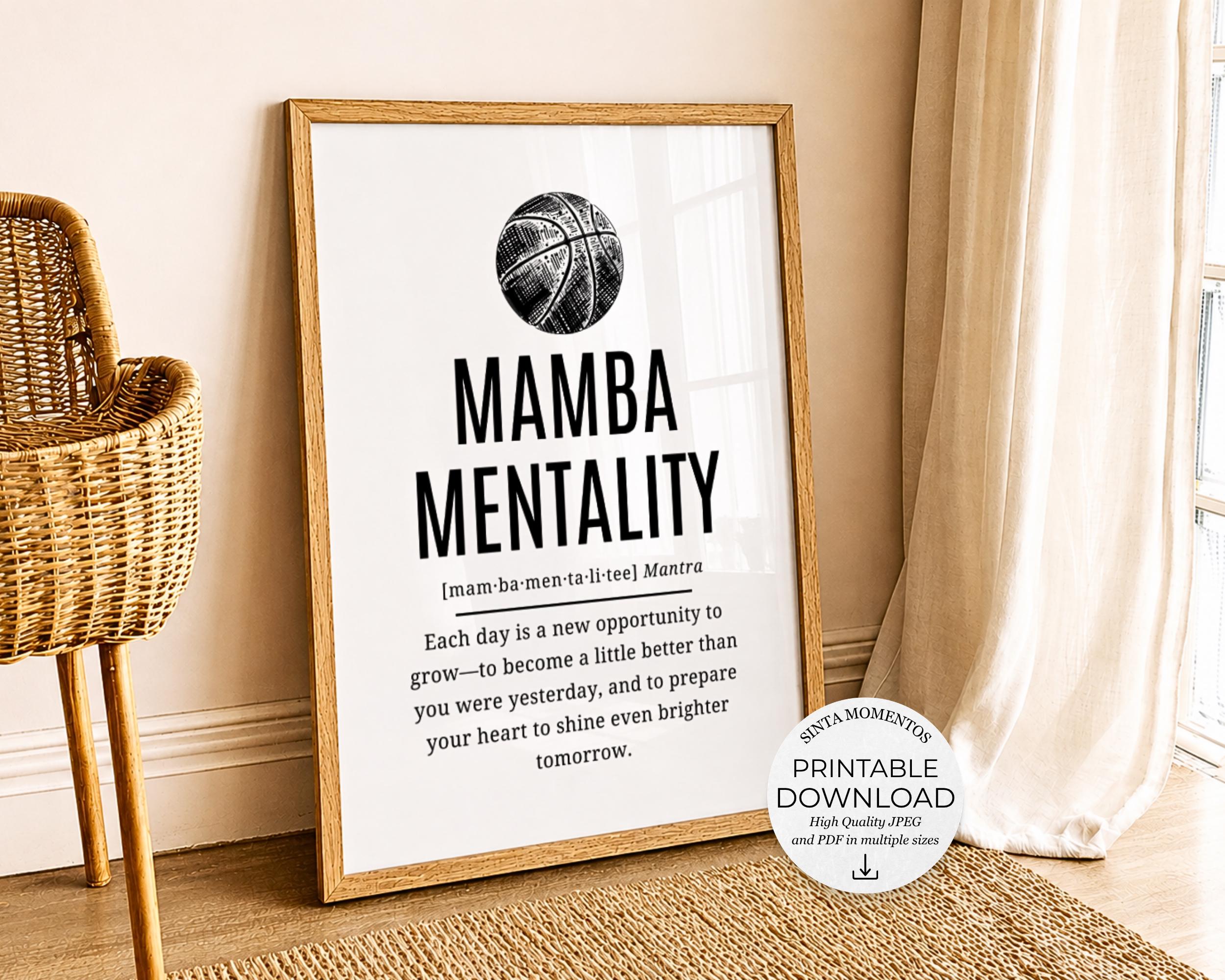 Mamba Mentality Definition Printable | Sports Motivation