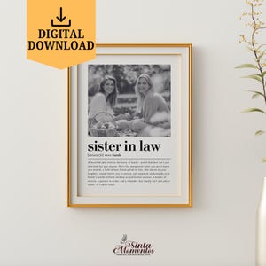 Personalized Sister In Law Definition Print: Photo Gift (Digital Download)