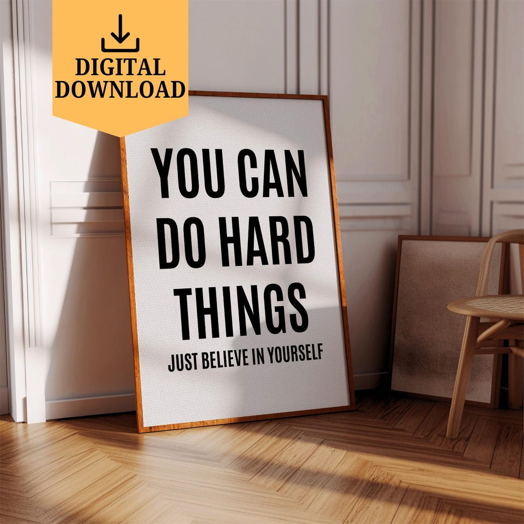 You Can Do Hard Things Art Printable Wall Art Nursery Decor Prints ...