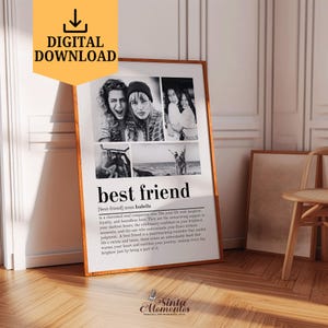 Custom Best Friend Photo Collage Best Friend Definition Print Gift for Best Friend Forever Photo Digital Download Beste Freundin Geschenk