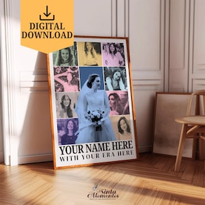 Personalised Eras Tour Poster Printable Wall Art Custom Eras Poster With Your Photos Eras Tour Gift for Her Eras Birthday Gift, Eras Design