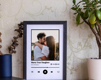 Personalized Spotify Song Photo Print, Custom Song Photo Print, Scannable Music Art Digital Download, Custom Spotify Valentines Gifts