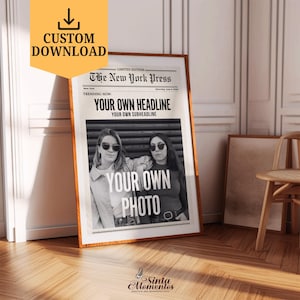 Customizable Newspaper Print: Retro Newsprint Wall Art (Digital Download