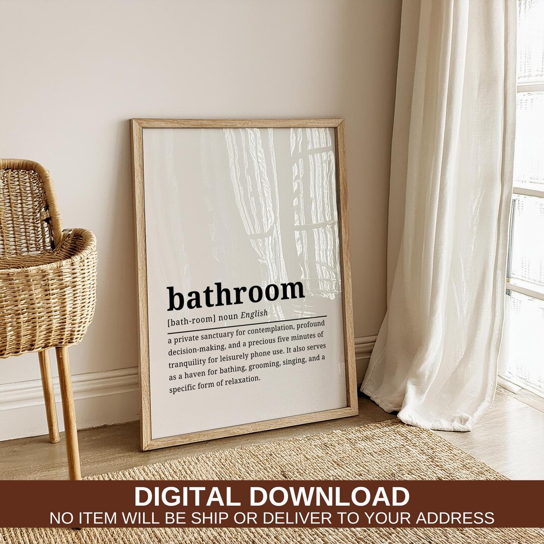 Bathroom Wall Art Print, Funny Printable Wall Art, Digital Download ...