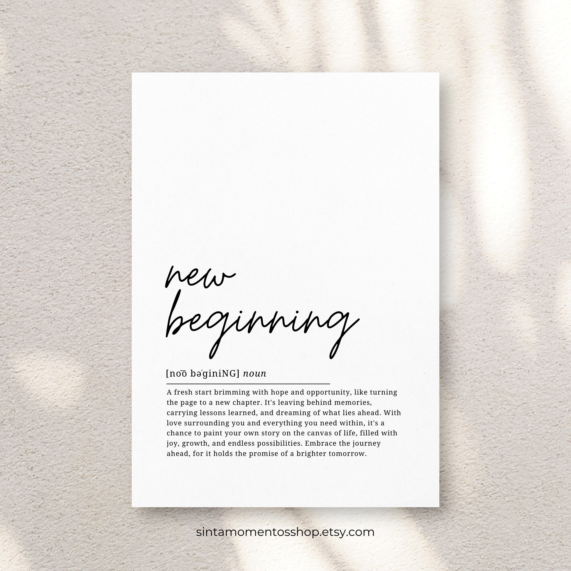 Inspirational New Beginning Definition Printable Wall Art New Chapter Inspirational New Beginning Definition Printable Wall Art New Chapter