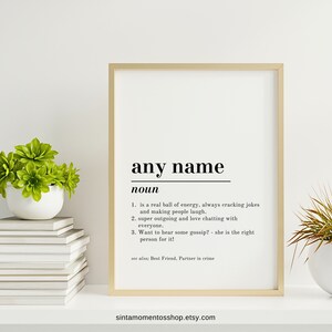 Personalised Name Definition,custom Name Print,best Friend Definition ...