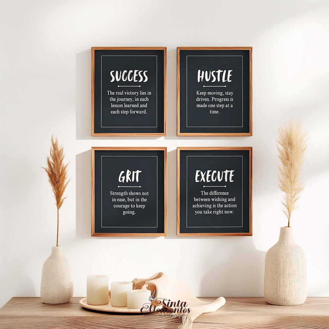 Set of Office Decor Motivational Poster Digital Download Home Office ...