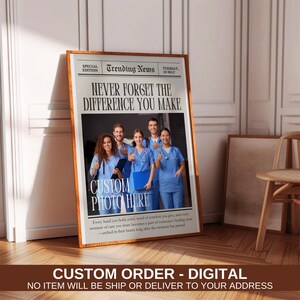 Nurse Friends Personalised Gifts Custom Nurse Photo Digital Download Never Forget The Difference You Make Print Gift For Doctor Birthday