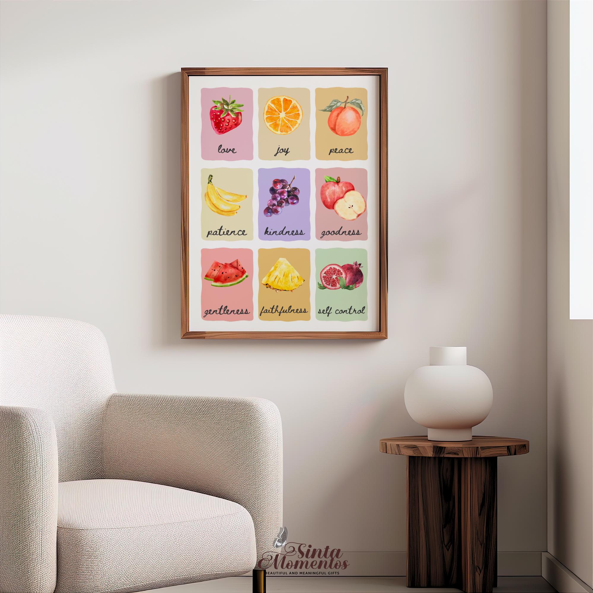 Printable Fruit of the Spirit Wall Art Galatians 5:22-23 Christian Home ...