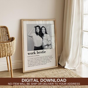 Migliore amica del lavoro personalizzata, definizione di migliore amica del lavoro personalizzata, download digitale, definizione di migliore amica del lavoro, idee regalo di compleanno per migliore amica del lavoro