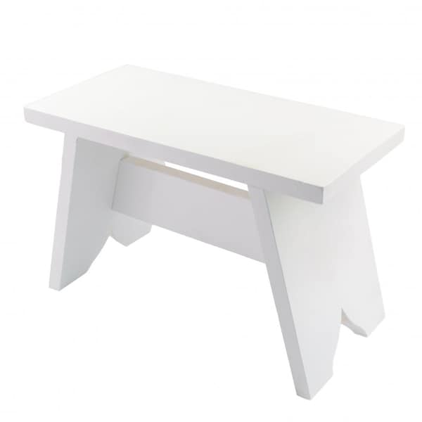 Small White Wooden Stool