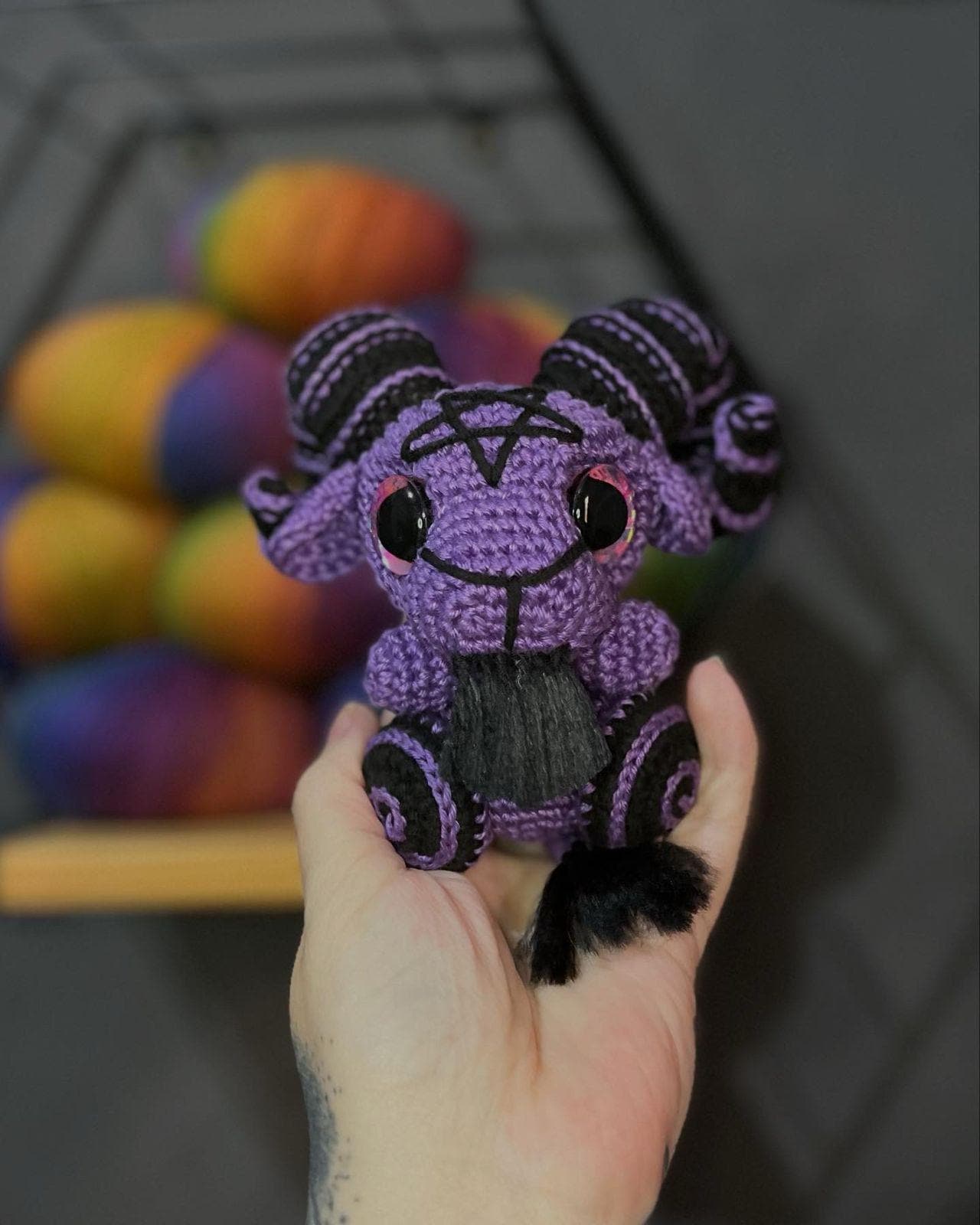 37 Goat Crochet Patterns to Stitch: Farm Animals, Amigurumi, and Whimsical Goats 35 Crochet Pattern Mini Goat (Baphomet)