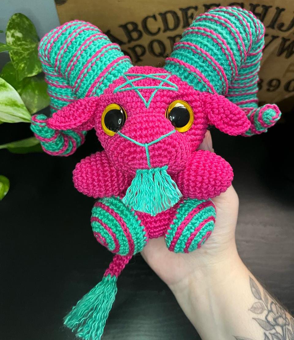 37 Goat Crochet Patterns to Stitch: Farm Animals, Amigurumi, and Whimsical Goats 34 Crochet Pattern Little Goat (Baphomet)