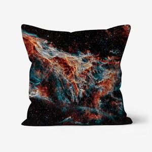 Cushion with Astrophotography Image covering both sides - Pickering&#39;s Triangle - Part of the Cygnus Loop - Heavenly Bodies