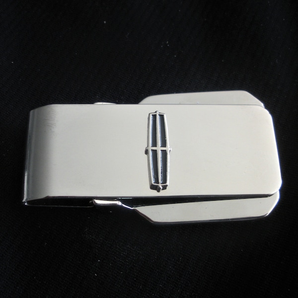 Lincoln Silver Hinged Locking Back Money clip -Free Engraving Great Gift for Birthdays, , Christmas Gift, Father's Day, New car gift