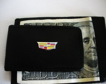 Cadillac Modern Era Leather Magnetic Money clip and Credit Card Holder Great Gift for Birthdays, , Christmas Gift, Father's Day, Keepsake