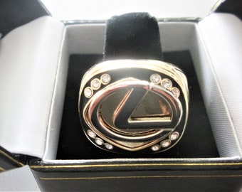 Lexus 14 carat Gold Filled Signet Ring- Great Gift for Birthdays, Graduation, Christmas Gift, Father's Day, New Car Gift,  Momento